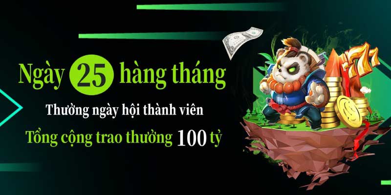 Khuyến mãi 69VN ngày 25 hàng tháng